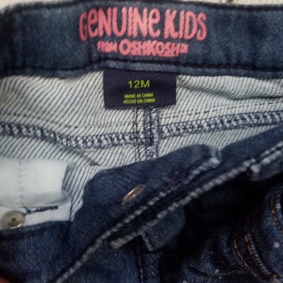 3 Pairs 12 Month Jeans Osh Kosh Cat & Jack Carters - Picture 2 of 4